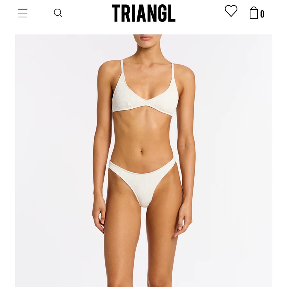 NWT Triangl white bikini set